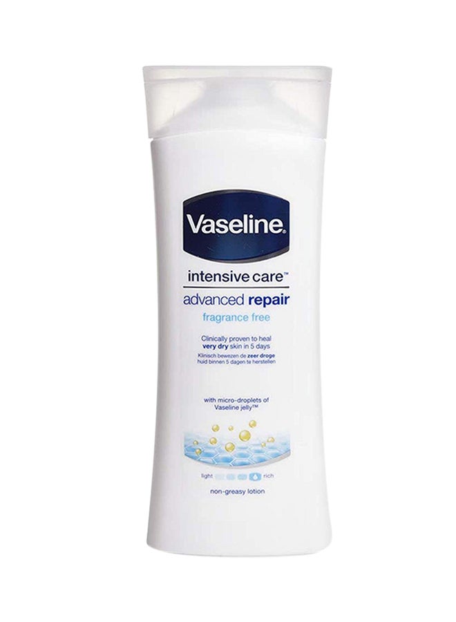 Vaseline Advanced Repair Fragrance Free Intensive Care Lotion - 6 Pack X 13.53 Fl Oz / 400 Ml White 6x400ml - Image 2