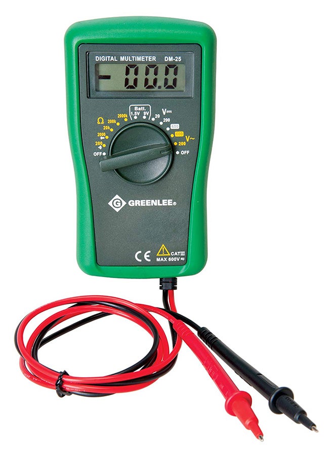 Greenlee Pocket Multimeter Green/Red 