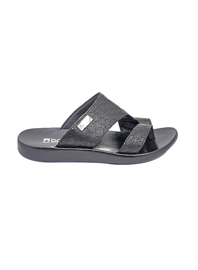 barjeel uno - Traditional Arabic Sandals Black - Image 1