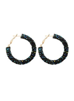 Crystal Handmade Alloy Hoop Earrings