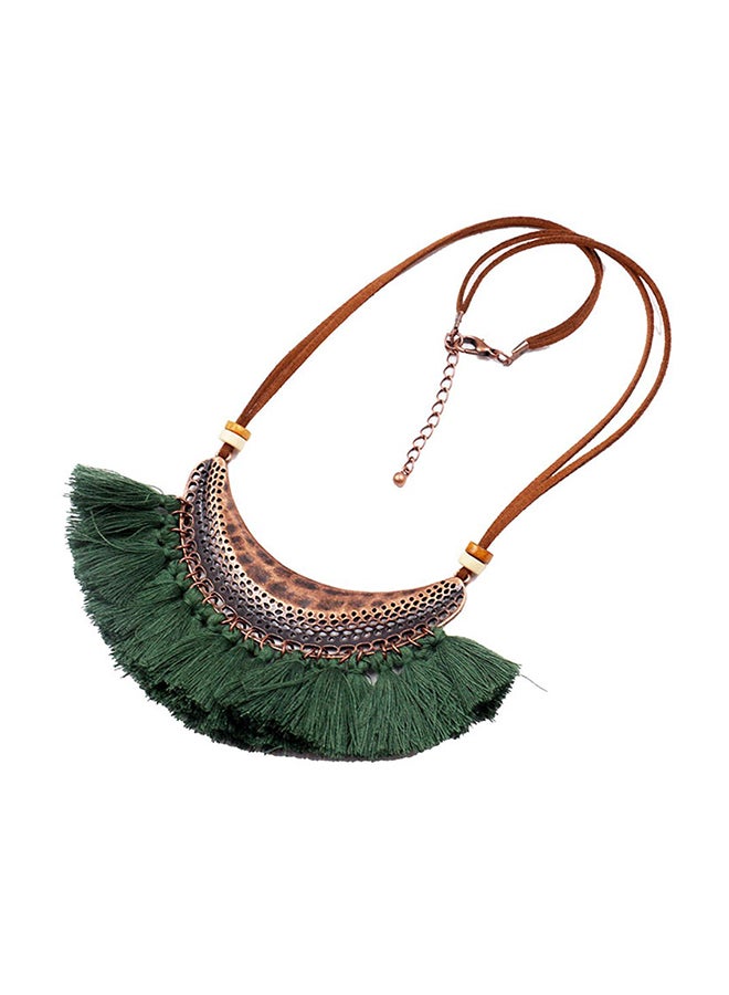 Retro Crescent Tassel Necklace  - Image 1