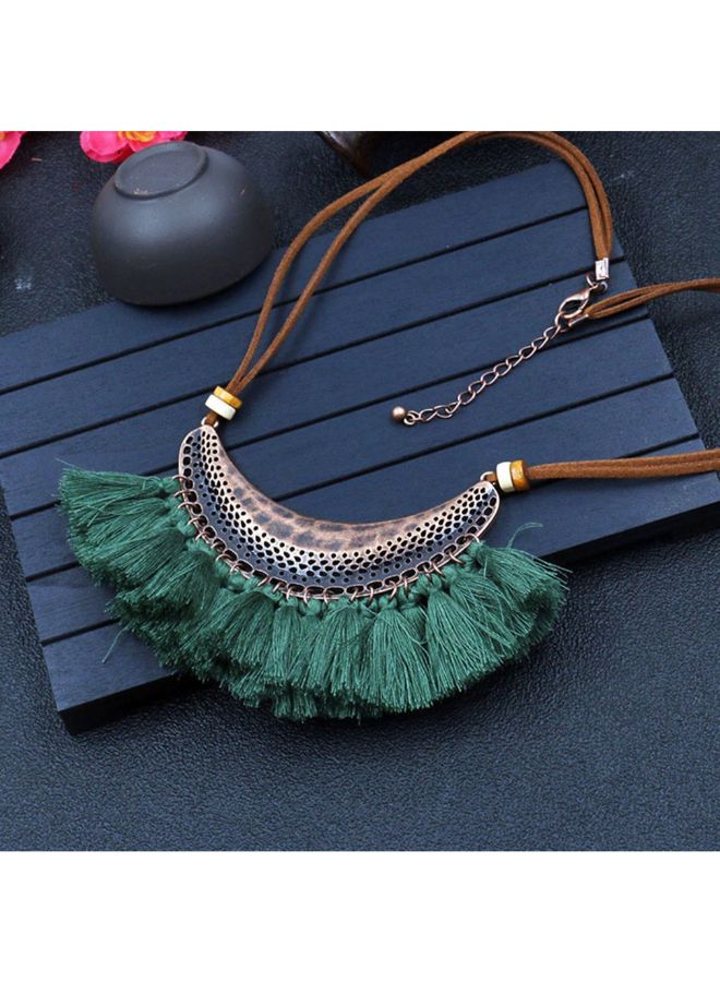Retro Crescent Tassel Necklace  - Image 3