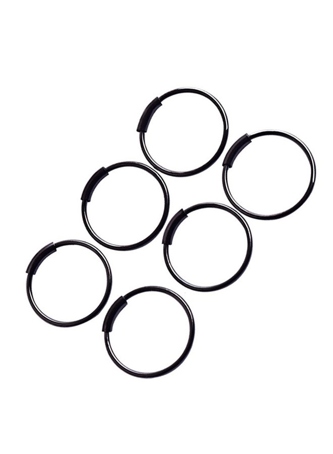6-Piece Stainless Steel Nose Ring  - Image 1