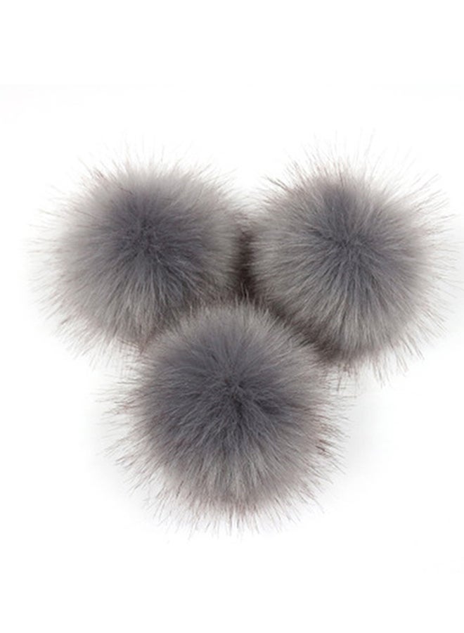 Pompom Removable Fur Fluffy Bobble Ball With Press Button - Image 1