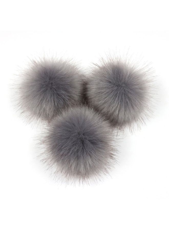 Pompom Removable Fur Fluffy Bobble Ball With Press Button - Image 3