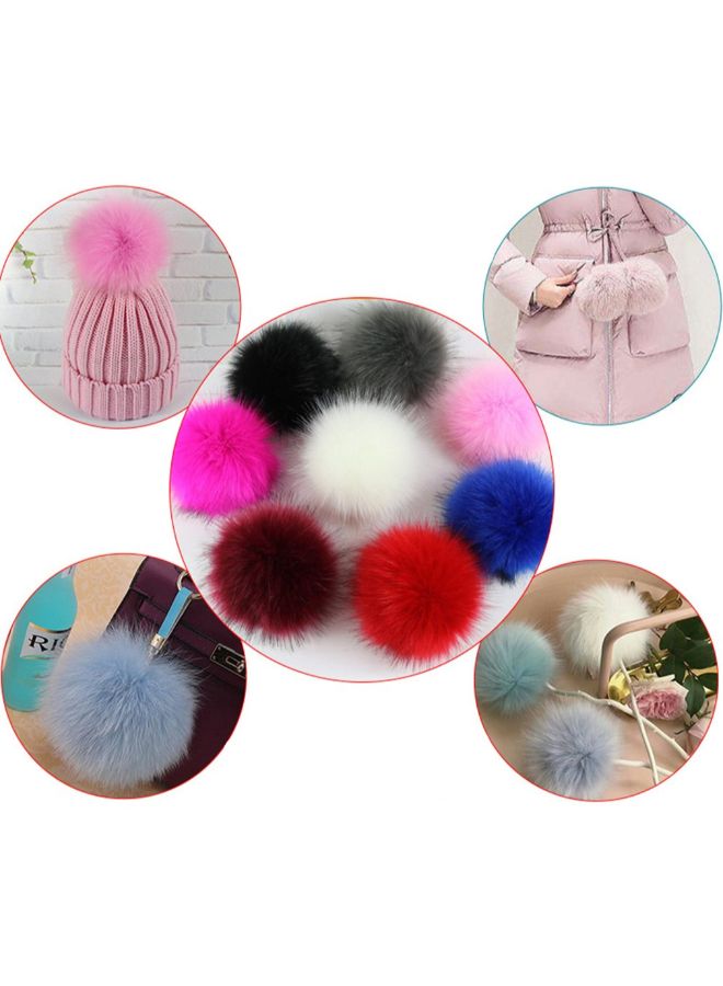 Pompom Removable Fur Fluffy Bobble Ball With Press Button - Image 2
