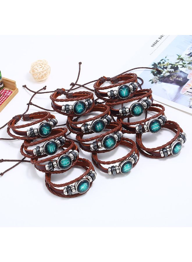 Adjustable Constellations Charming Leather Bracelet - Image 2