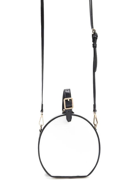 Colourblock Satchel Bag Black/White