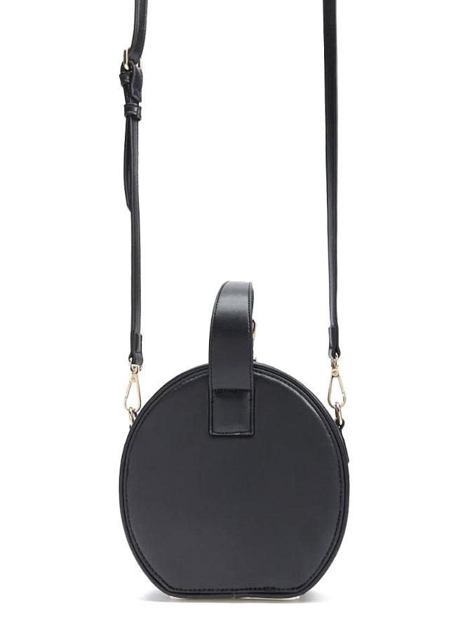 Colourblock Satchel Bag Black/White
