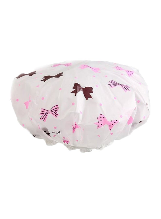 Shower Cap White/Pink/Brown 