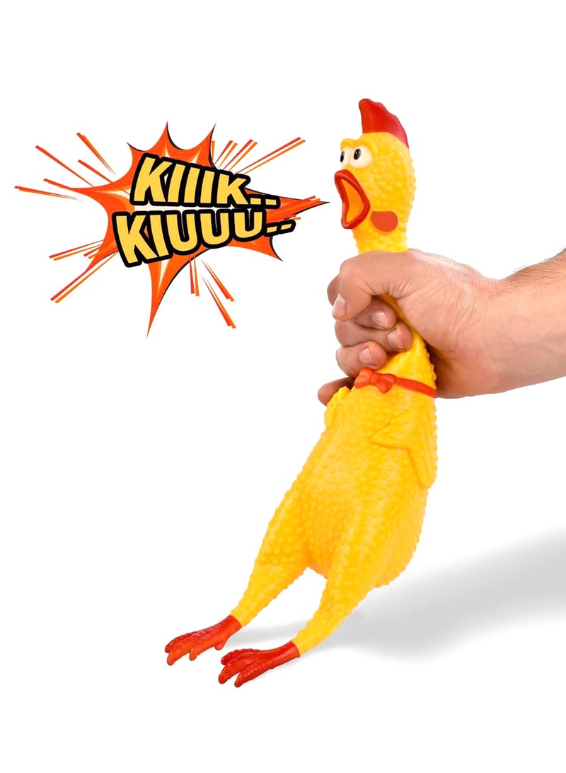 Squeezing Squawkin Chicken Figure 17 x 5cm - Image 2