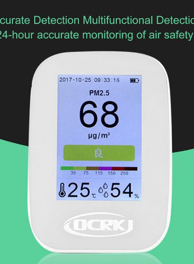 LCD Digital Air  Quality Monitor  Detector XD564500 White - Image 3
