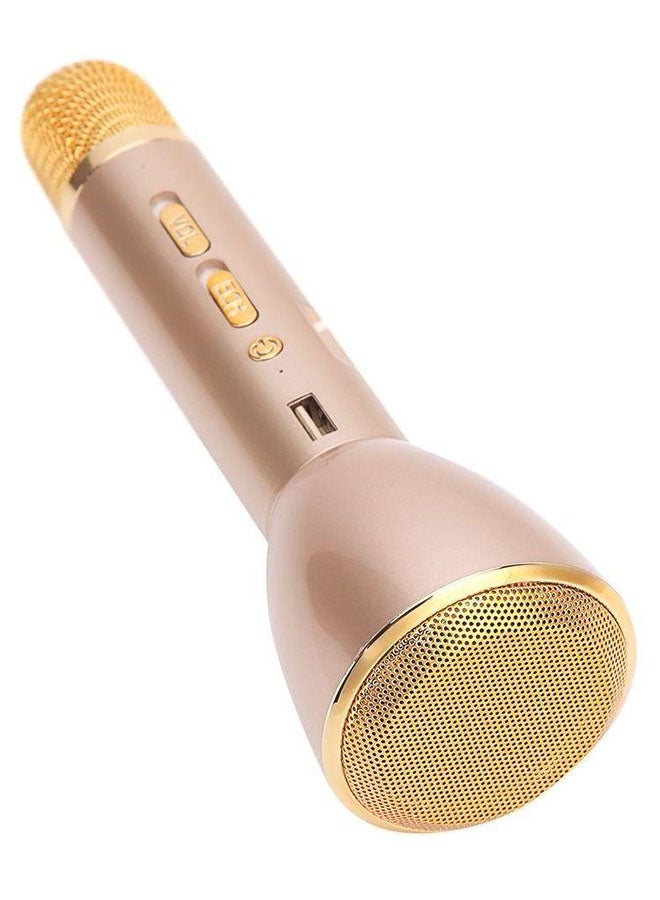 Generic Mini Karaoke Player With Bluetooth Speaker 4467900182 Gold 
