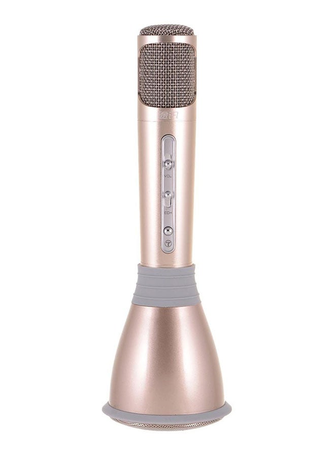 Portable Bluetooth Wireless Microphone With Speaker 4454800182 Gold