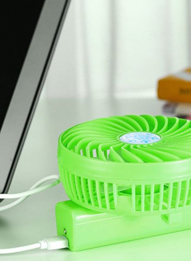 مروحة صغيرة قابلة للطي بمنفذ USB YY135303 أخضر - Image 2
