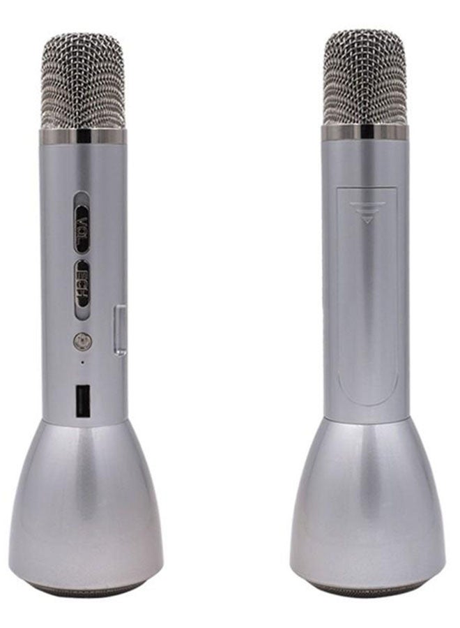Generic - Mini Karaoke Player With Bluetooth Speaker 4472300182 Silver - Image 1