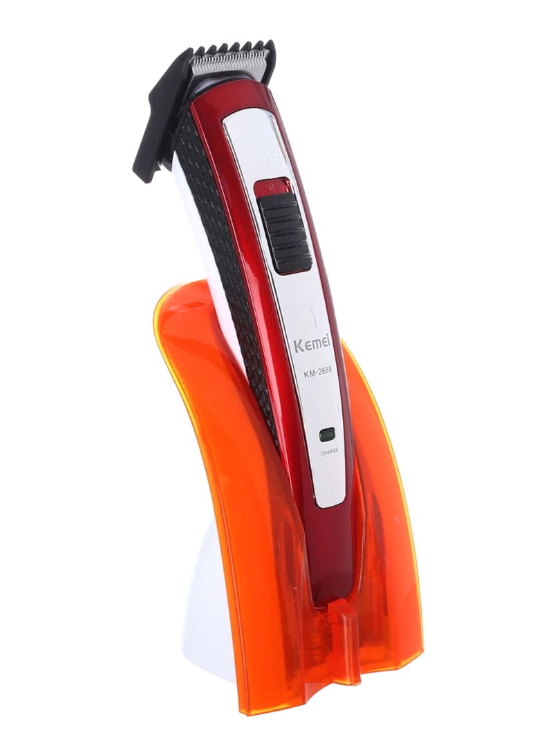 Kemei Electric Hair And Beard Trimmer Red 
