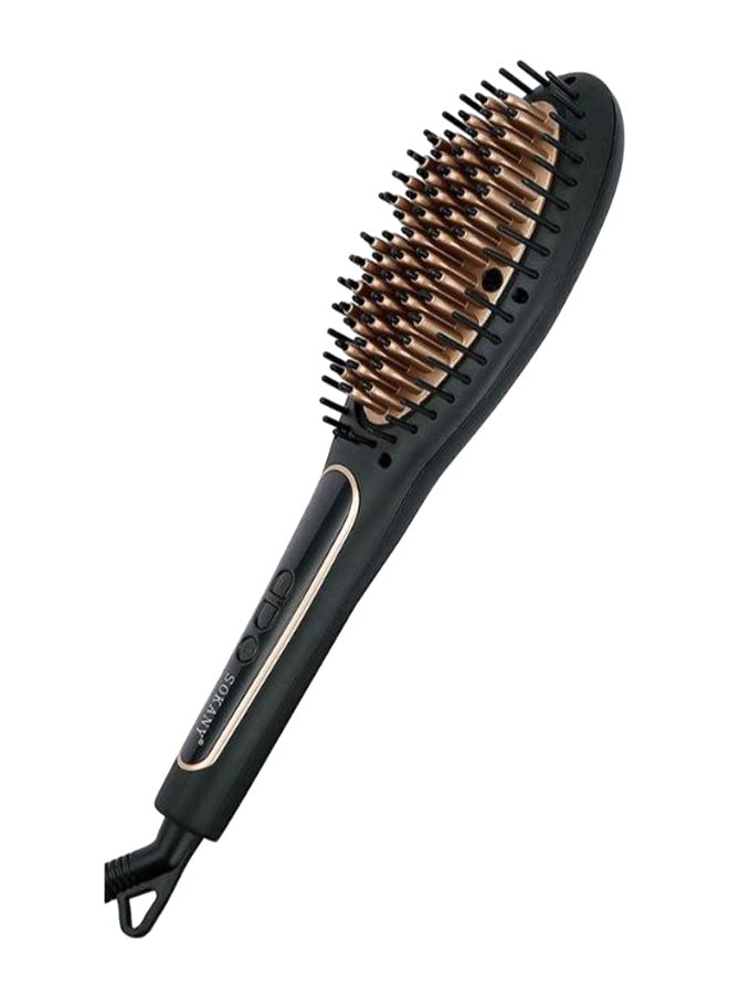 sokany Processional LCD Hair Straightener Brush Black  - Image 1