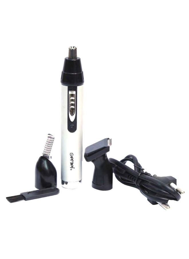 Gemei 3-In-1 Nose And Ear Hair Trimmer White/Black 