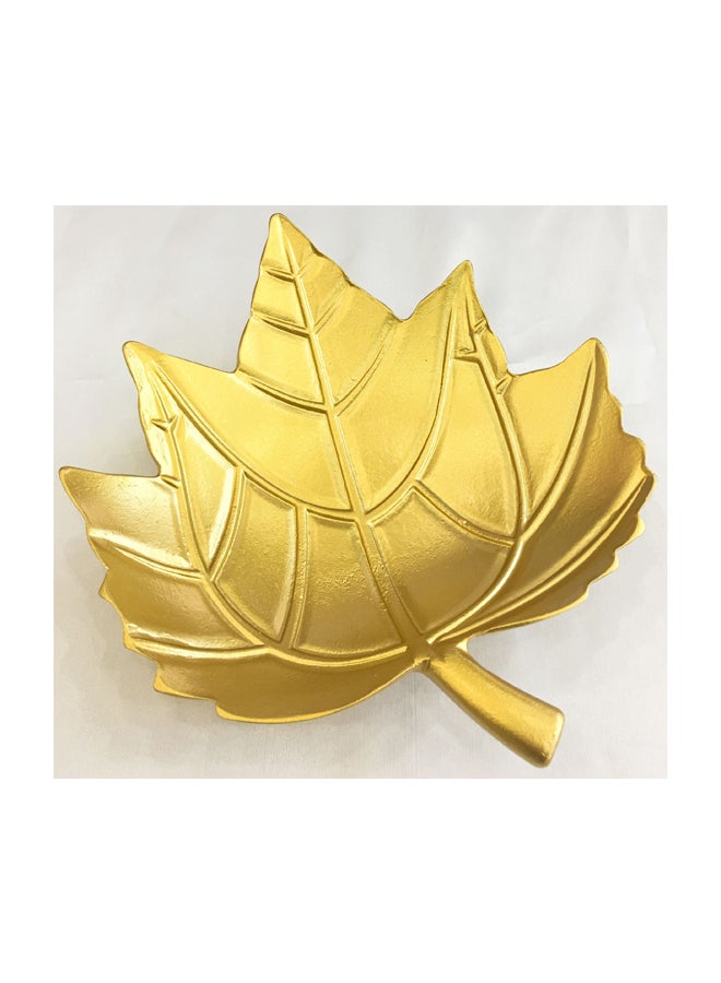 إيست ليدي صينية تقديم على شكل ورقة شجر ذهبي 24x28سم - Image 3