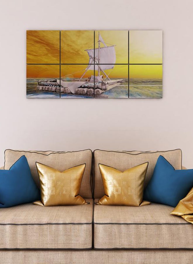 Veviuana 8-Piece Printed Frameless Wall Painting Set Multicolour 100 x 60cm  - Image 2
