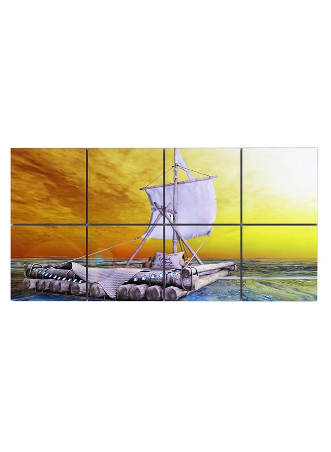 Veviuana 8-Piece Printed Frameless Wall Painting Set Multicolour 100 x 60cm  - Image 1