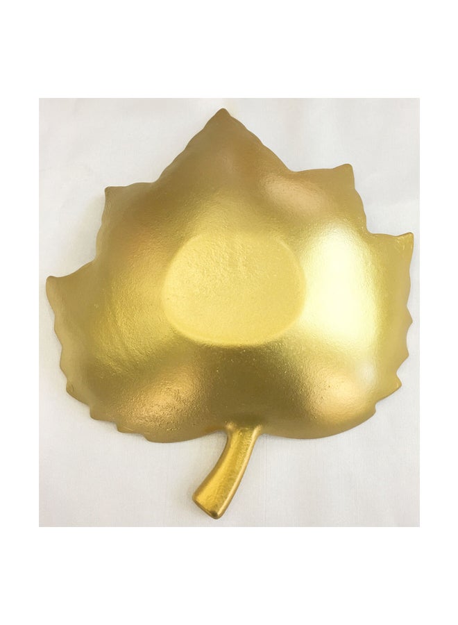 إيست ليدي صينية تقديم على شكل ورقة شجر ذهبي 24x28سم - Image 2