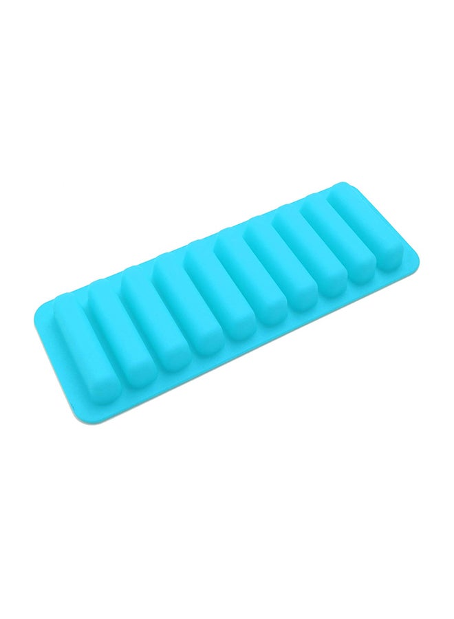 Food Grade Cylindrical Shape Ice Cube Mold Blue 26x10x3centimeter 
