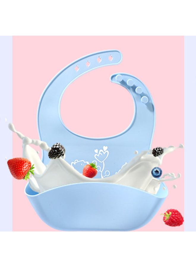 مريلة لإطعام الأطفال لون أزرق - Image 3