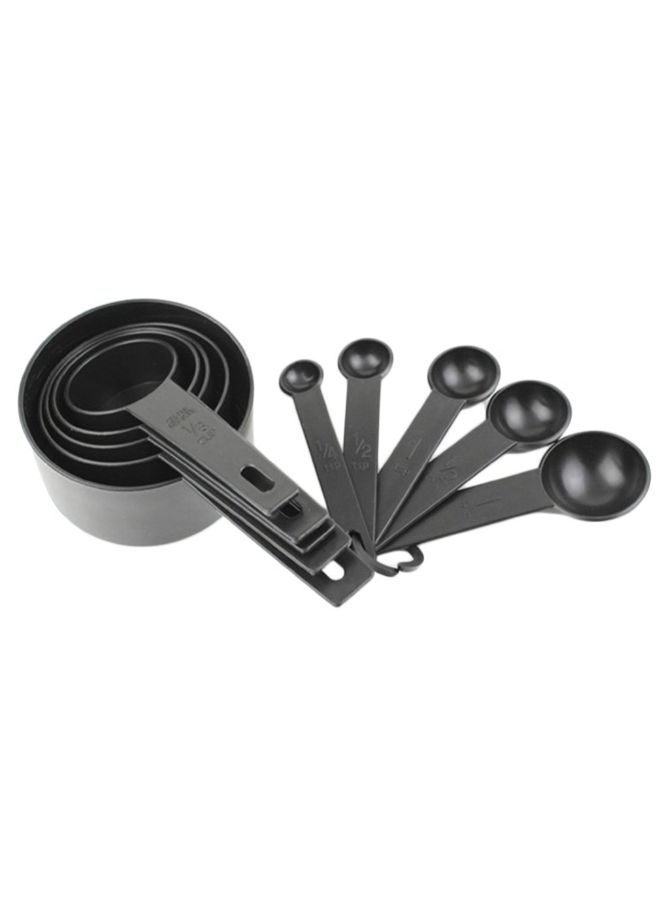 10-Piece Measuring Spoon And Cup Set Black - Image 3