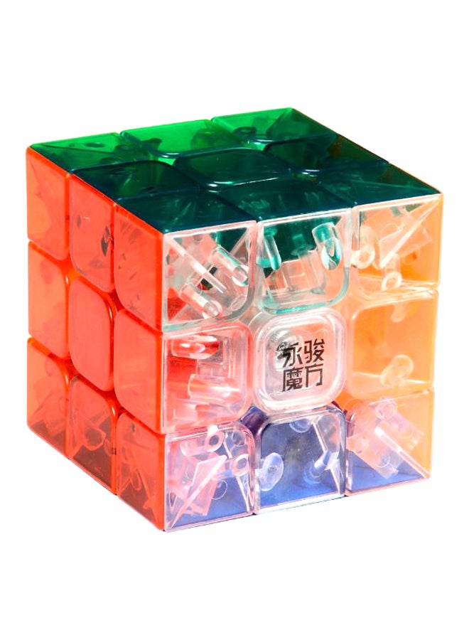 GObuy Transparent Stickerless Magic Cube M283 3 x 3cm - Image 1