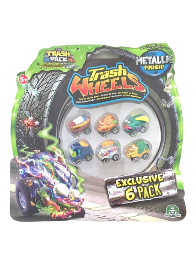6-piece Trash Wheels Multicolour