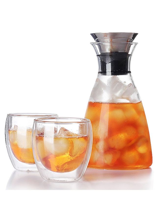 Heat Resistant Double Layers Tea Cup Transparent 8.2x5.5x8.8cm - Image 3