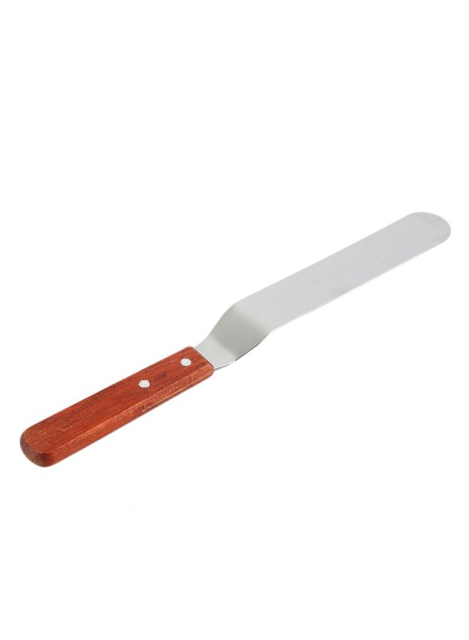 Butter Cake Spatula With Wooden Handle Silver/Brown  - Image 3