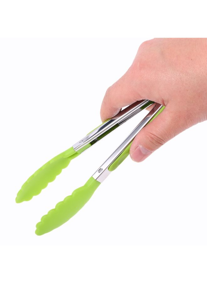 ملقط الطهي لحفلات الشواء أخضر/فضي 20 x 2.5Ø³Ù†ØªÙŠÙ…ØªØ± - Image 2