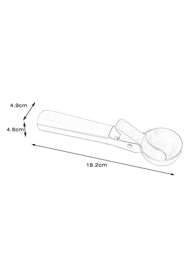 مغرفة آيس كريم فضي 18.2 x 4.9 x 4.6Ø³Ù†ØªÙŠÙ…ØªØ±  - Image 3