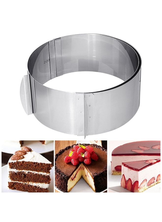 Round Shape Mousse Cake Ring Mold Silver 16 x 17 x 9centimeter - Image 2