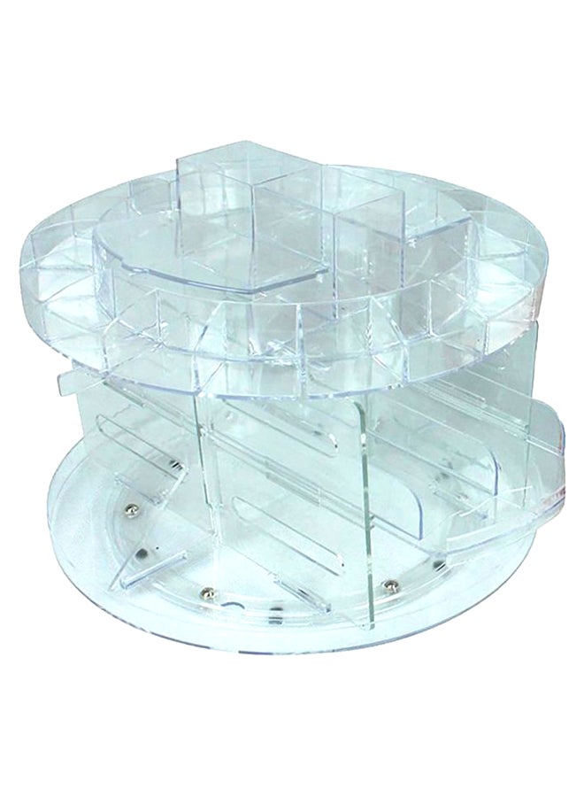 Glam Caddy Rotating Makeup  Organizer White 