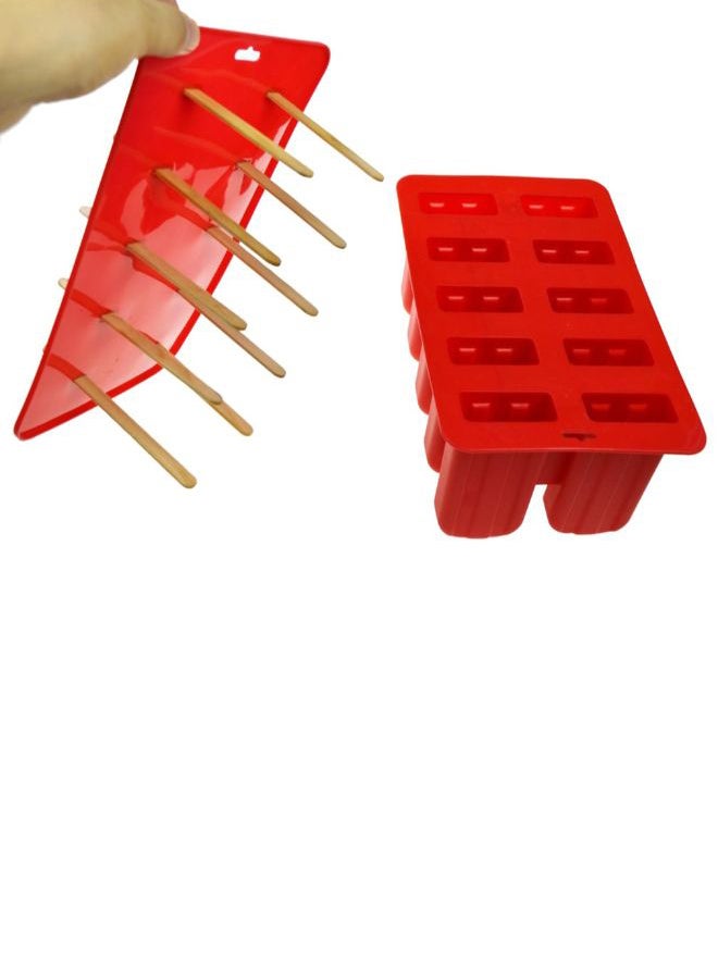 Generic - Ice Cream Mould Maker Red 23 x 14.5 x 10cm - Image 1