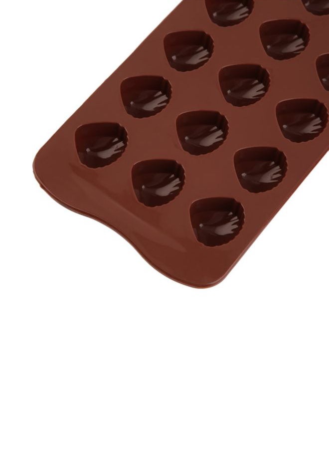 15-Slot Shell Pattern Chocolate And Cake Decor Baking Mold 21x11x2centimeter - Image 4