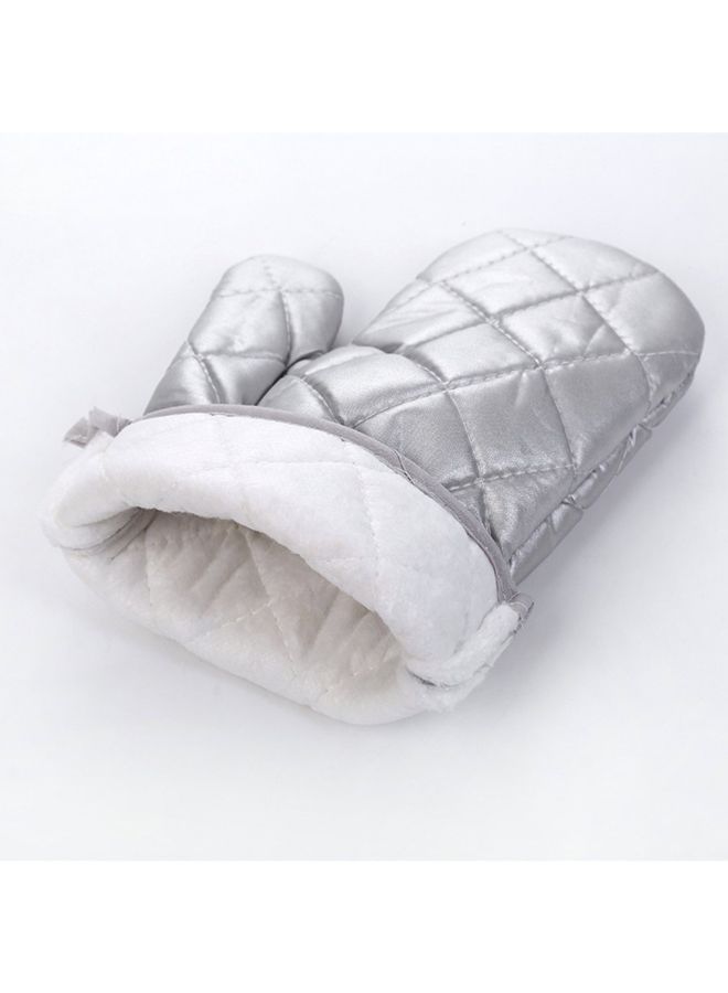 Anti-Scalding Microwave Baking Coated Gloves Silver 25x14x0cm  - Image 4