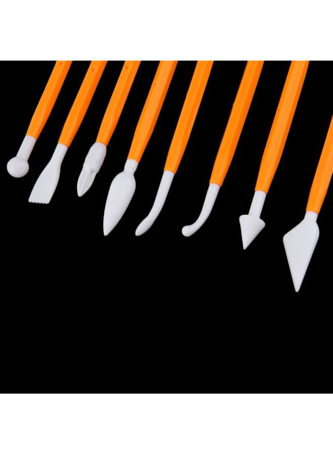 PREUP Piece Of  8 Fondant Cake Modelling Tools Set Kit Orange - Image 5