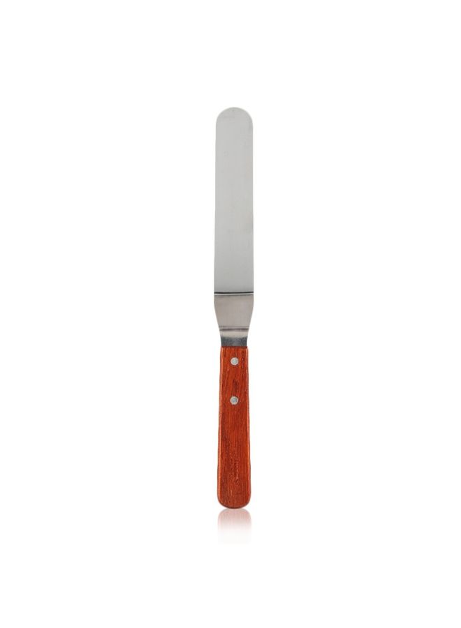 Butter Cake Spatula With Wooden Handle Silver/Brown  - Image 4
