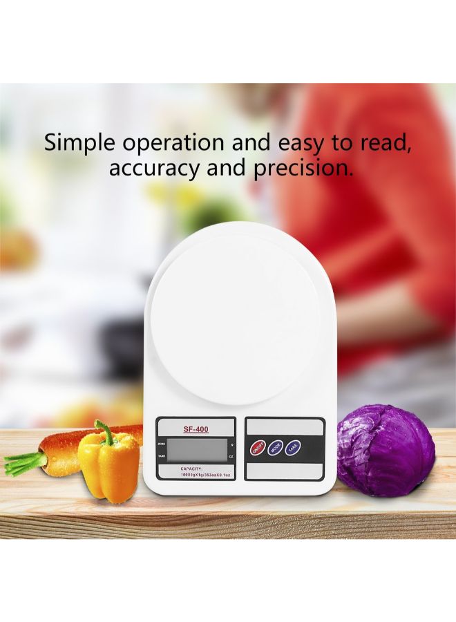 Digital Electronic Balance Scale White 24 x 16.5 x 3.5cm