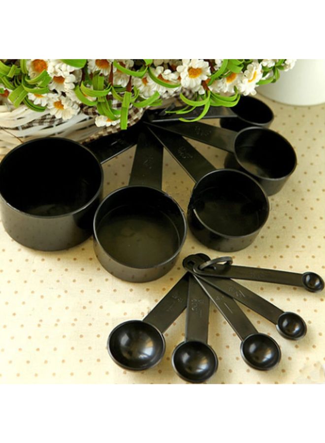 10-Piece Measuring Spoon And Cup Set Black - Image 2
