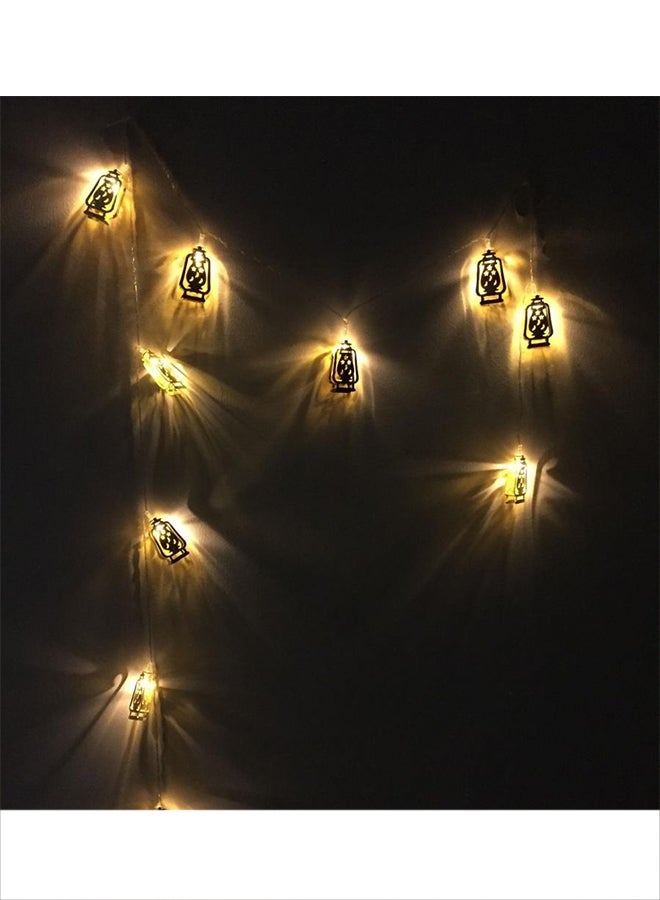 إيست ليدي شريط إضاءة LED بشكل فانوس يعمل بالبطارية ذهبي 2متر - Image 2