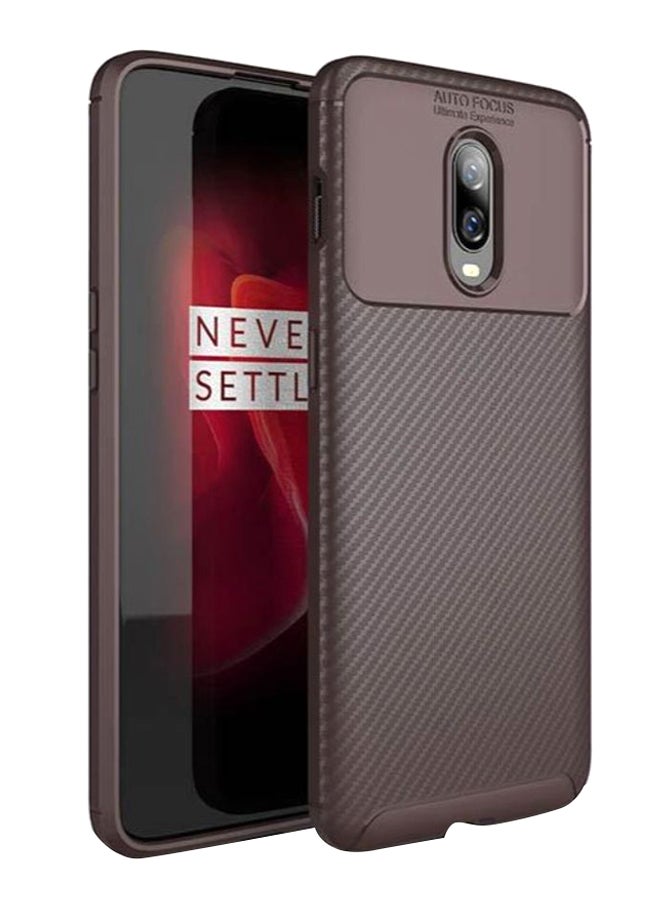AUTO FOCUS - Shockproof Case Cover For OnePlus 6T Brown - Image 1