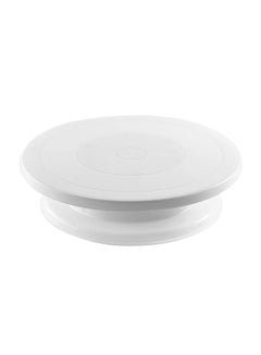 Cake Making Turntable Rotating Decorating Platform Stand White 28x28x4cm