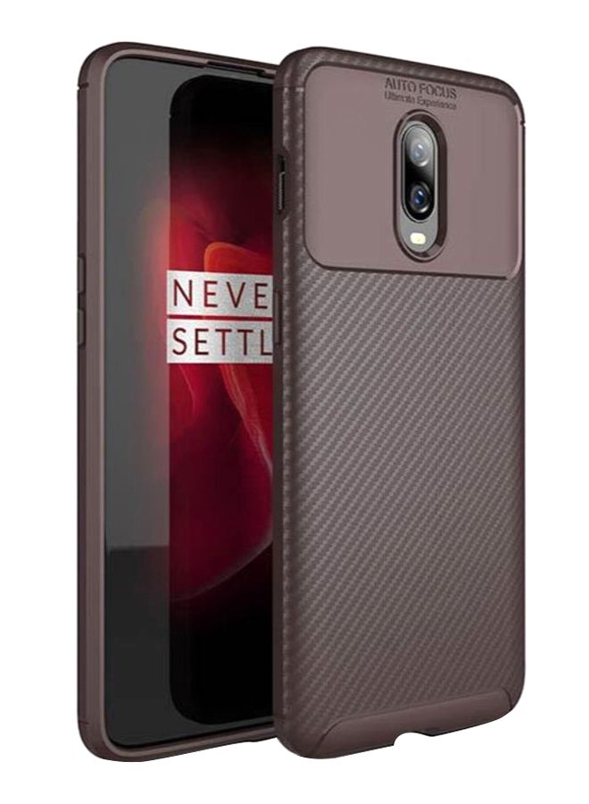 AUTO FOCUS - Shockproof Case Cover For OnePlus 6T Brown - Image 1