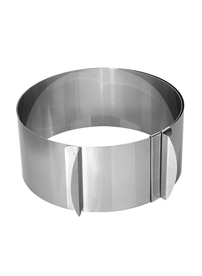 Round Shape Mousse Cake Ring Mold Silver 16 x 17 x 9centimeter - Image 1